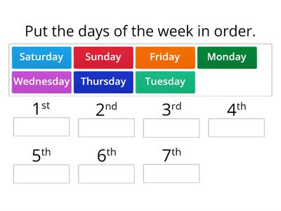 Days of the week