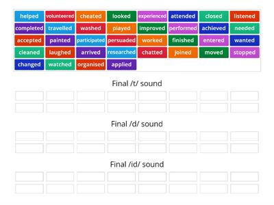 EC B4 M2 10A Past tense '-ed' sound endings 