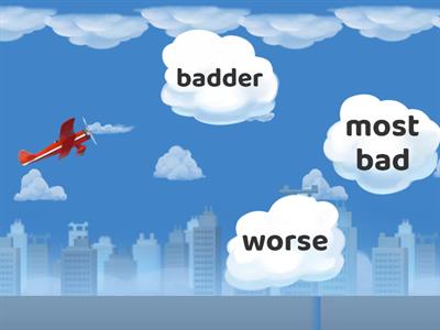 Comparative and Superlative Adjectives Airplane