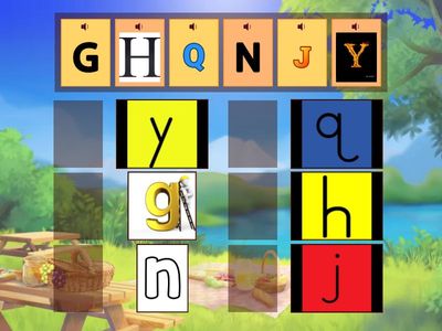 MAtch the uppercase to lower case