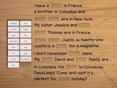 Speakout A1 2.2 [Possessive adjectives]