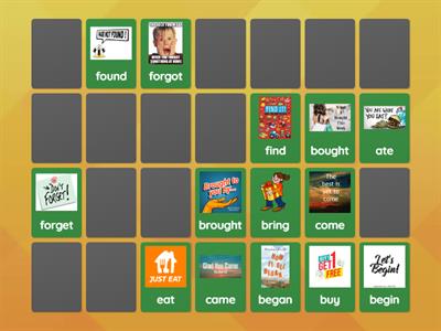 Memory game - irregular verbs