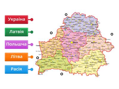 Карта Беларусі