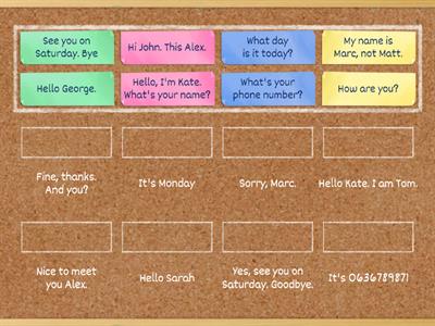 1A English File Elementary Matching