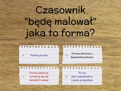 Czasowniki w czasie przyszłym klasa 4