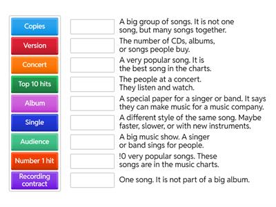 Music Vocabulary - Elementary reading