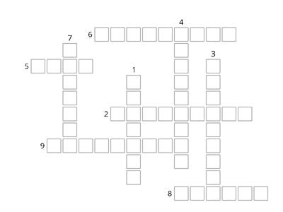 GW A1+ U2 reading Crossword