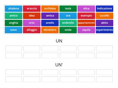 A2- Esercitazione sull'uso di UN - UN'