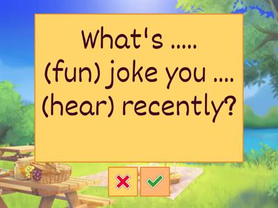 Outcomes. Superlatives+present perfect