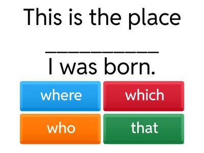 Defining relative clauses 