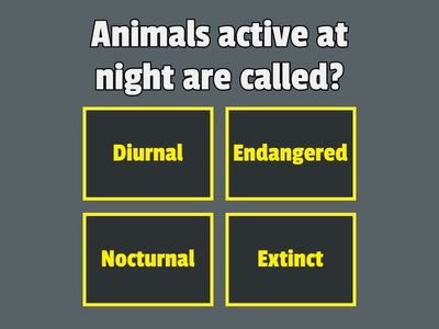 Animal and Human Biology Quiz