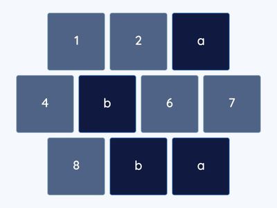 Memory Game: Alpha Lower (a-e)