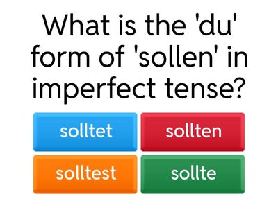 German Modal Verbs in Imperfect Tense