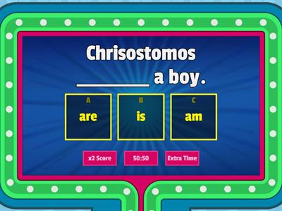 verb be affirmative,negative,interrogative