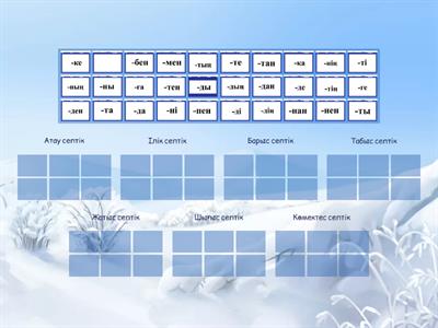 Септік жалғаулар Айзат