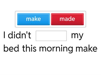 negative sentences in the past