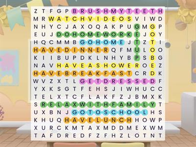 Find 12 daily routines.