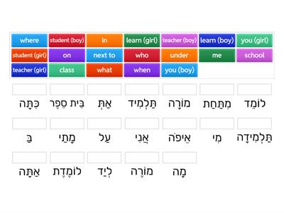 School who what where when