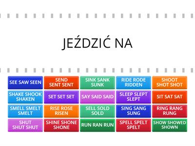 4 IRREGULAR VERBS ZNACZENIA