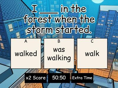 🌀 Past Simple and Past Continuous with when/while