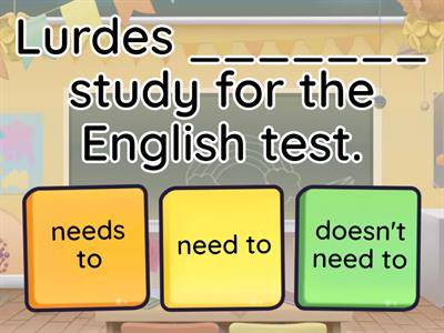 Necessity with need/needs and don't/doesn't need to 