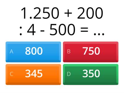 Matematika : Pertambahan dan pengurangan, soal campuran ( Pembagian dan perkalian