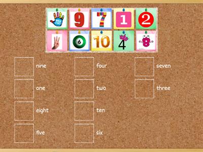 Play in English - BLUE A4 - NUMBERS 1 - 10