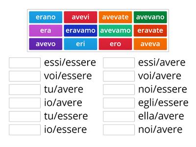 Verbi ausiliari: imperfetto (ricordati della /v/ verso la fine... ;-)