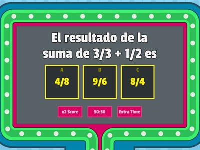 SUMA Y RESTA DE FRACCIONES  