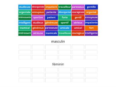 masculin ou féminin ?