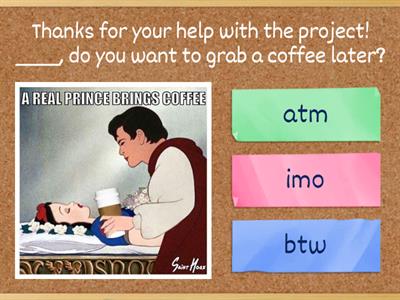 Texting abbreviations | Practice