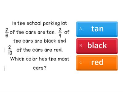 Comparing Fractions - Word Problems