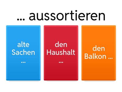 Was passt? Welches Nomen passt zum Verb?