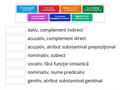 Substantivul - cazuri şi funcţii sintactice