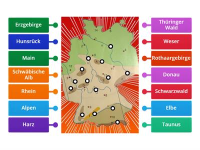 Gebirge und Flüsse in Deutschland