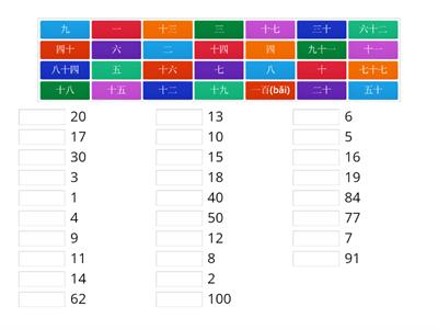  数字1-100