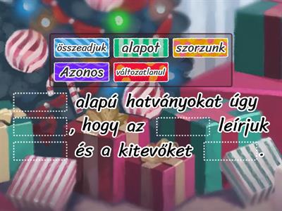 Műveletek azonos alapú hatványokkal