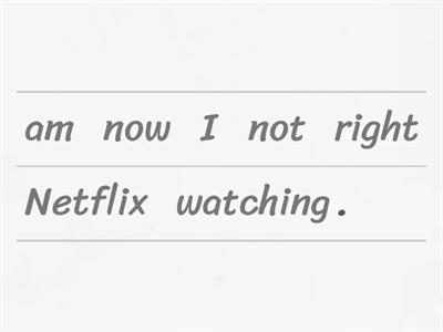 Present Continuous negative - A2 