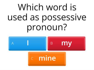 Possessive pronouns gr3 exit ticket 