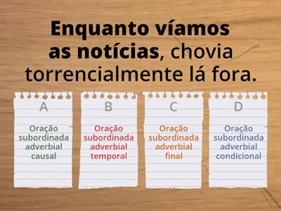 Orações Subordinadas - Classificação