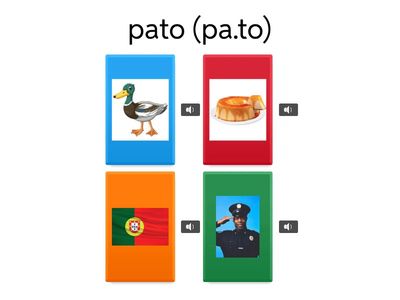 Descobre as palavras com a letra P