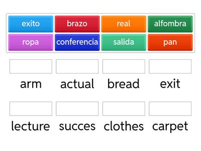 cognates and false cognates activity.