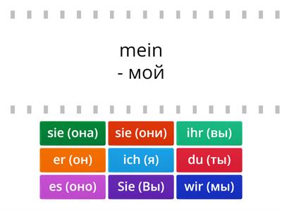 Притяжательные местоимения, немецкий