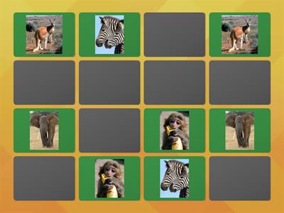 ZOO ANIMALS MEMORY GAME