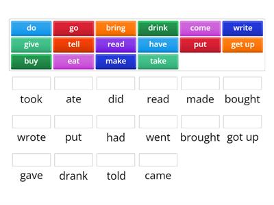 Irregular verbs (Past Simple)