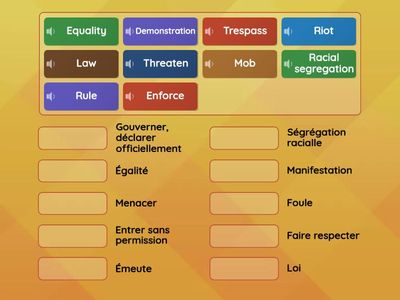 Civil Rights Movement Vocabulary
