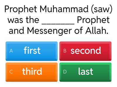 Tarbiyah 2A AFA Lesson 5 We Obey Prophet Muhammad (saw)