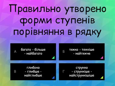 Ступені порівняння прислівників