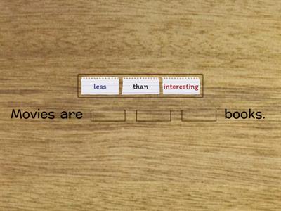 Comparatives of Inferiority and Equality.