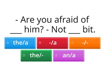 Articles: Question 1-10 | Test Your English: Book 1: Part C: Test 1